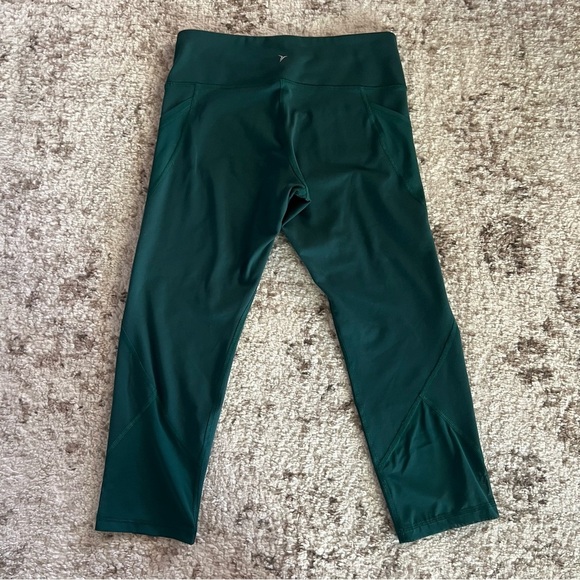 Old Navy Active Go Dry Green Capri Midrise Leggings Mesh Details size medium - Picture 4 of 6